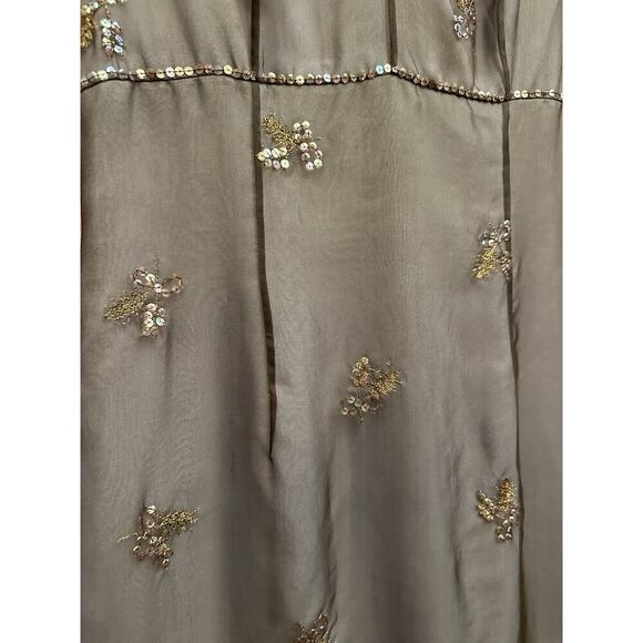 ARGENTI Dress Women’s Size 8 Silk Sheath Lined Sleeveless Sequined Cocktail - Picture 4 of 12